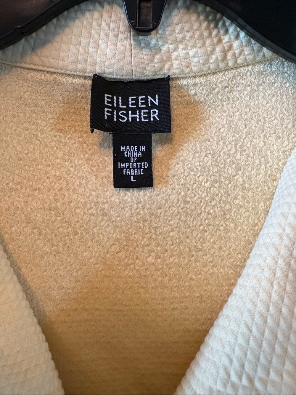 Eileen Fisher Pale Yellow Textured Zip Vest - Picture 2 of 6